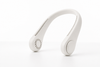BreezeLoop hands-free neck fan in white on a clean white background, front view